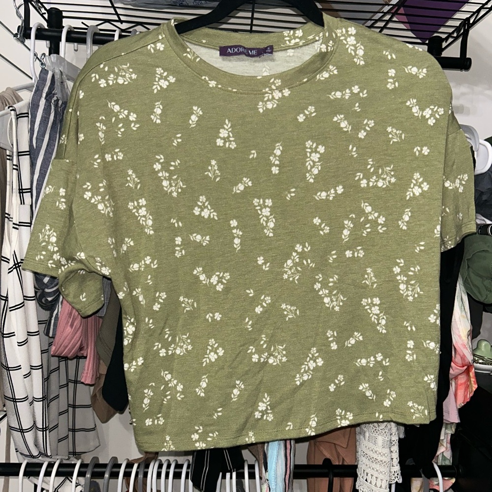 Adore Me Green Boxy Polo T-Shirt